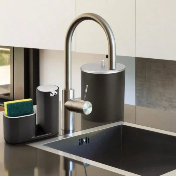 Kit Lixeira Cozinha 5L E Dispenser Porta Detergente Luxo - Image 3