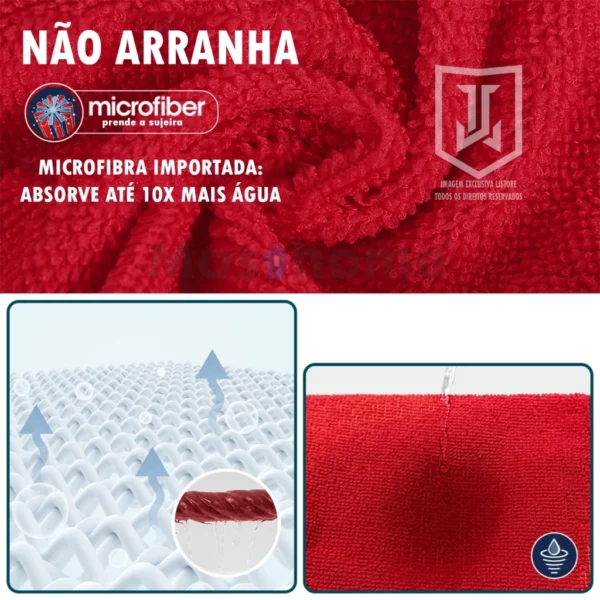 Kit 10 Pano de Chão Grande de Microfibra 50x60cm - Image 5