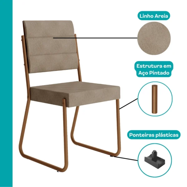Conjunto 2 Cadeiras de Jantar - Image 4