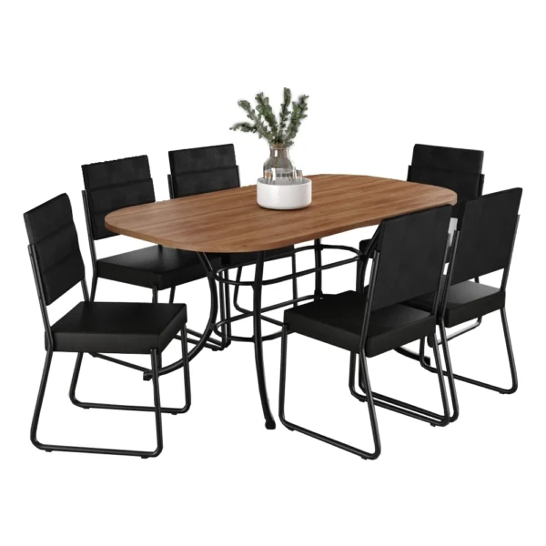 Conjunto Sala de Jantar com Mesa e 6 Cadeiras Fenix Carraro - Image 3