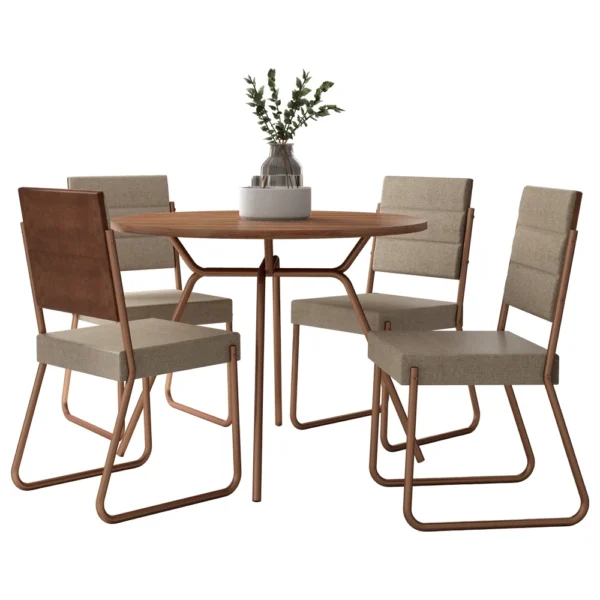 Conjunto Sala de Jantar 4 Cadeiras San Francisco Carraro - Image 3