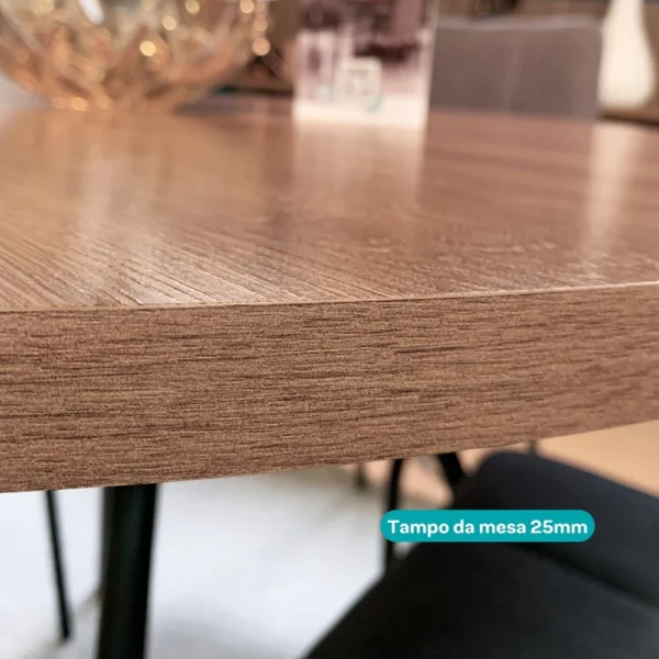 Conjunto Sala de Jantar com Mesa e 6 Cadeiras Fenix Carraro - Image 4