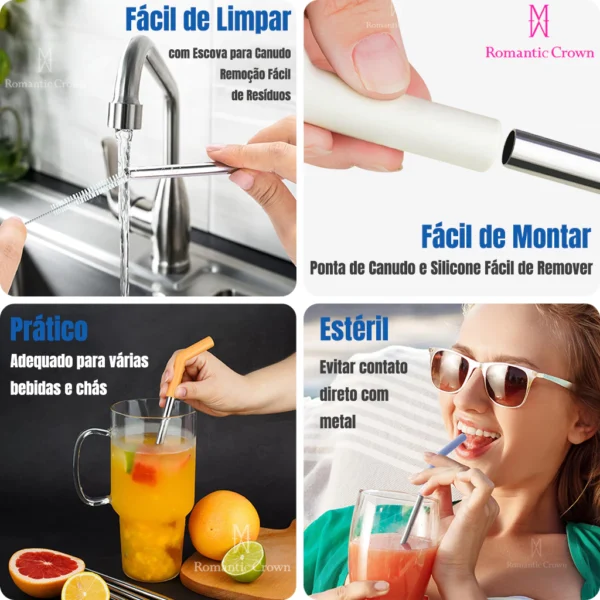 Copo Térmico Inox Portátil 1200ml/1.2L Garrafa Térmica Inoxidável com Tampa e Canudo - Image 4