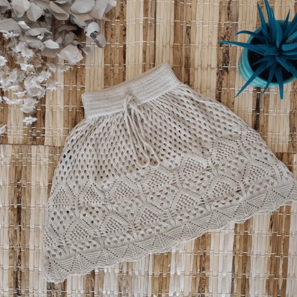 Saia Curta Feminina Saida De Praia Tricot Blogueira Verao - Image 4