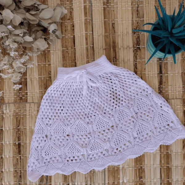 Saia Curta Feminina Saida De Praia Tricot Blogueira Verao - Image 2