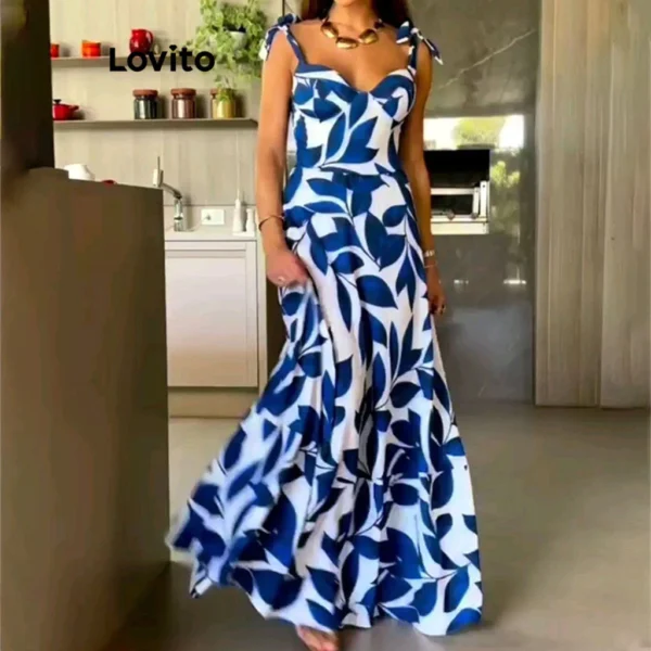 Vestido Boho Plants Flowers para mulheres - Image 3