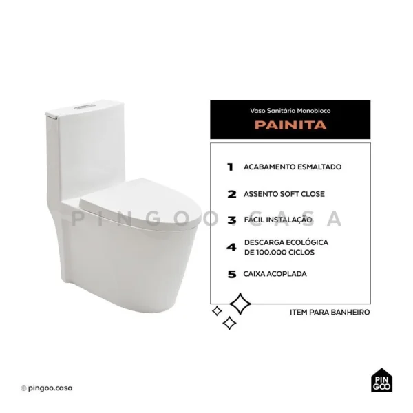 Vaso Sanitário Monobloco Painita - Image 3