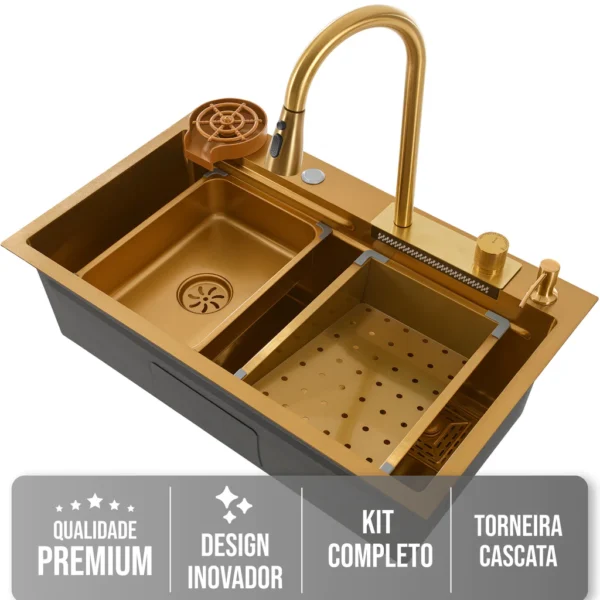 Cuba Cozinha Gourmet Cascata Torneira Lavador Copos - Image 3