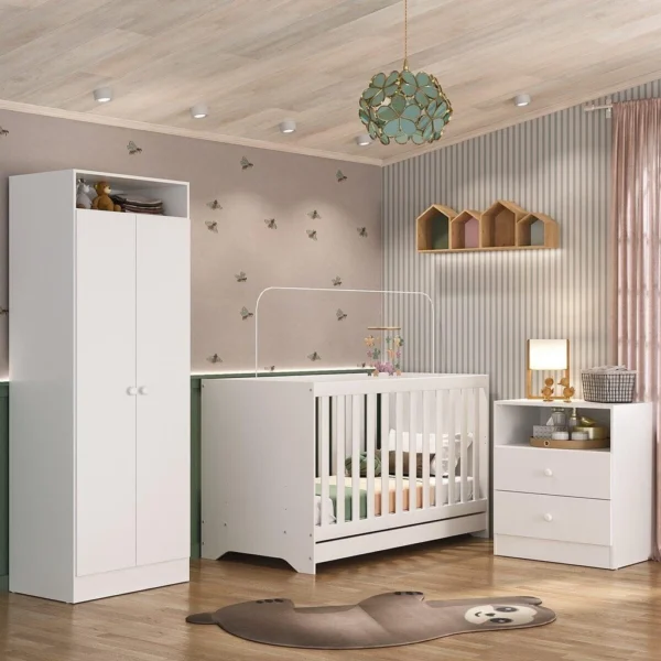 Quarto Infantil Completo Encanto Multimóveis Branco - Image 2