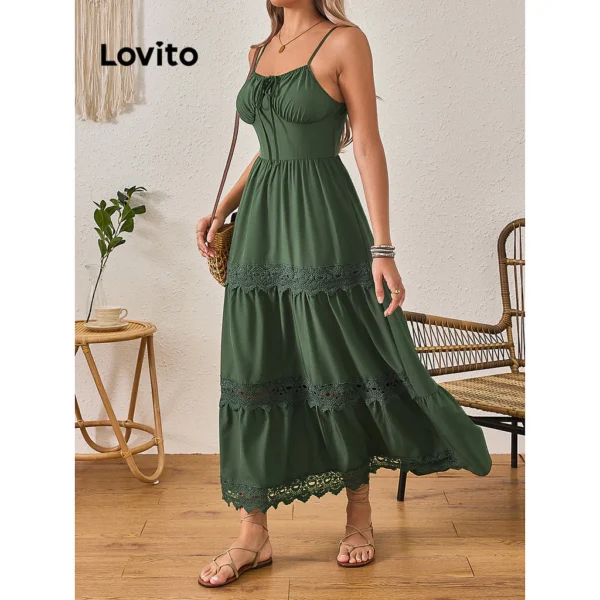 Vestido Boho Floral de Renda para Mulheres - Image 4